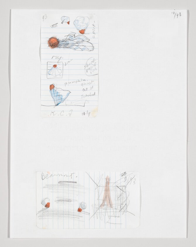 Notebook Page: Shuttlecock Sculpture Studies