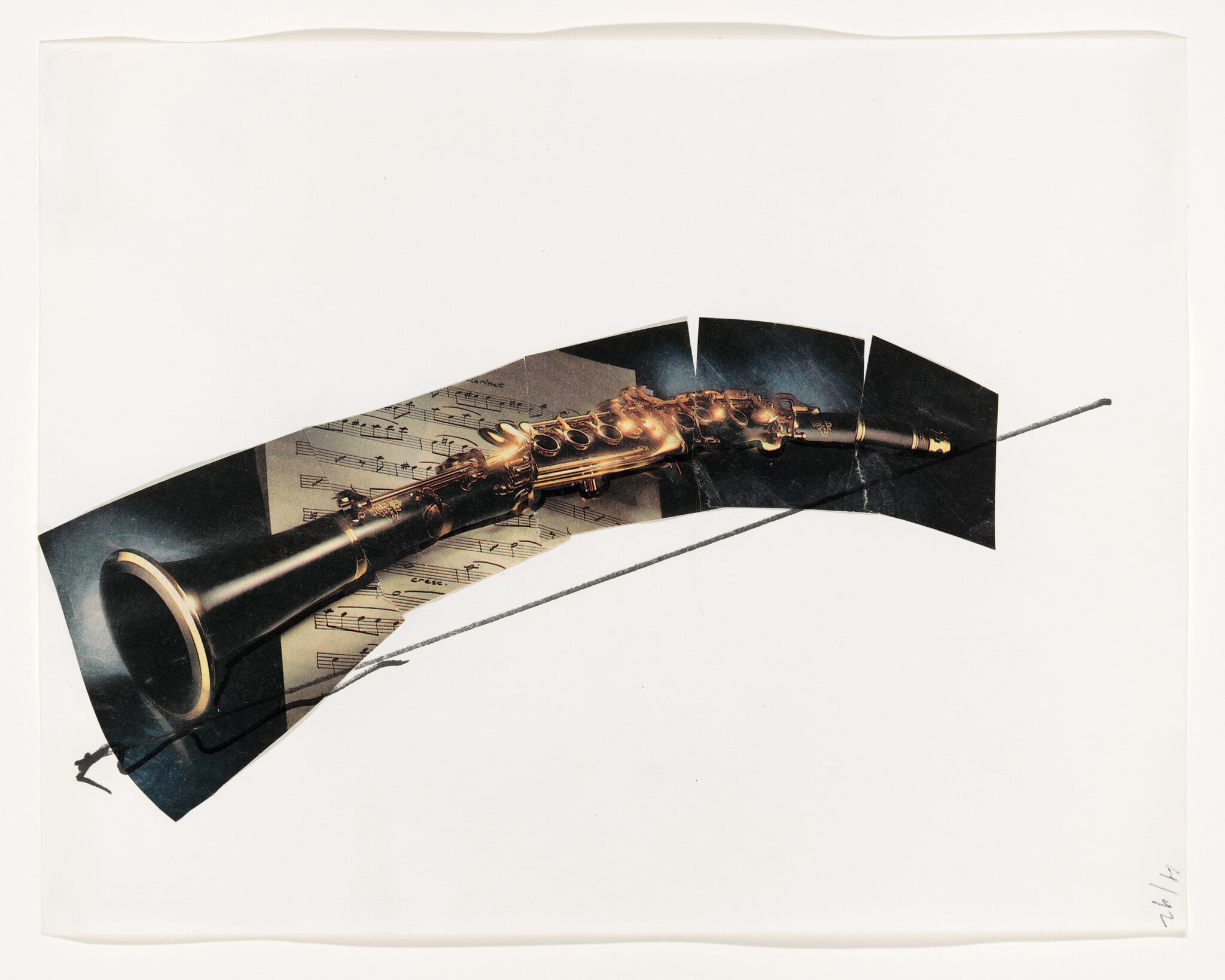 Notebook Page: Clarinet Adapted to the Form of a Bridge