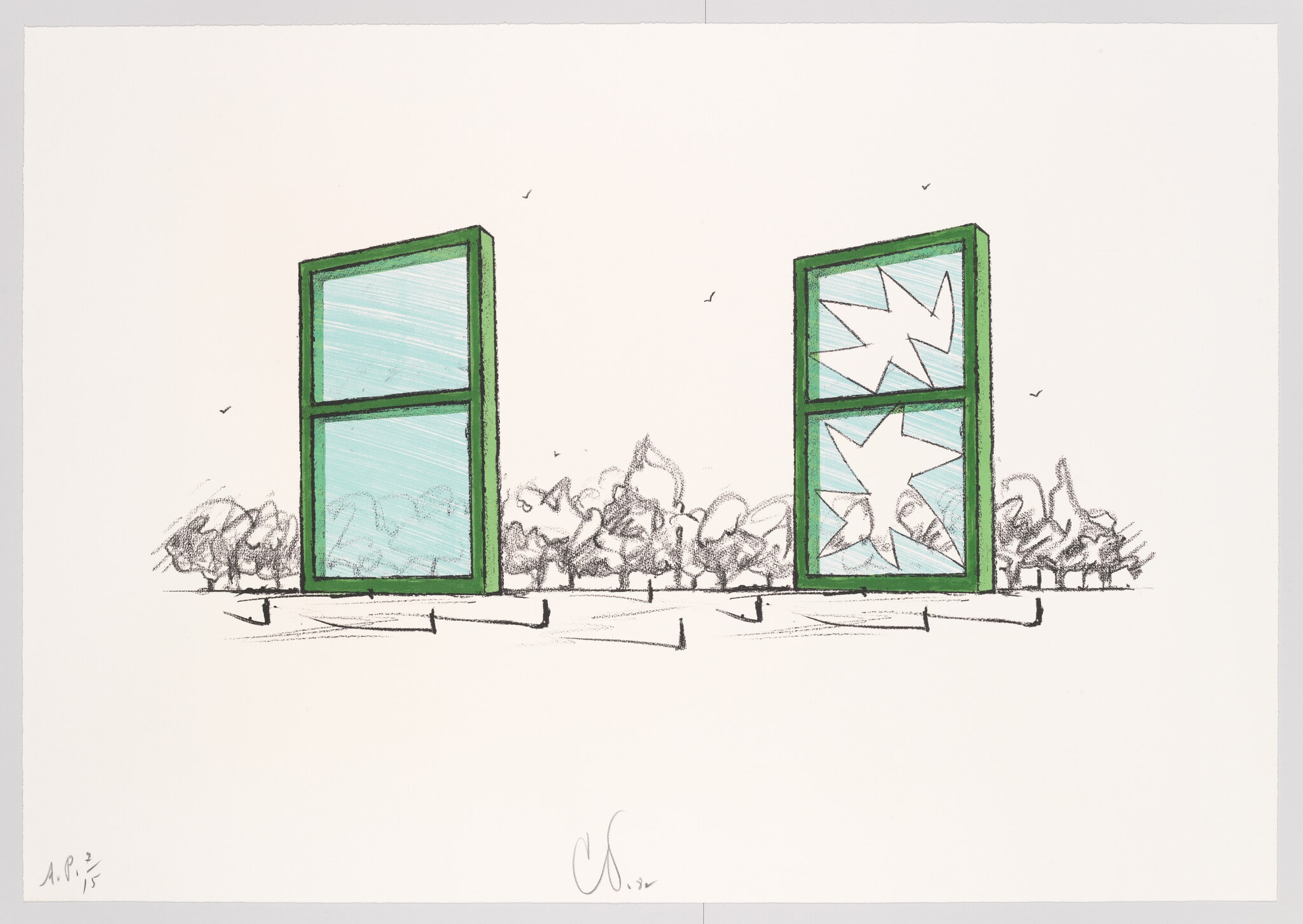 Proposal for a Civic Monument in the Form of Two Windows