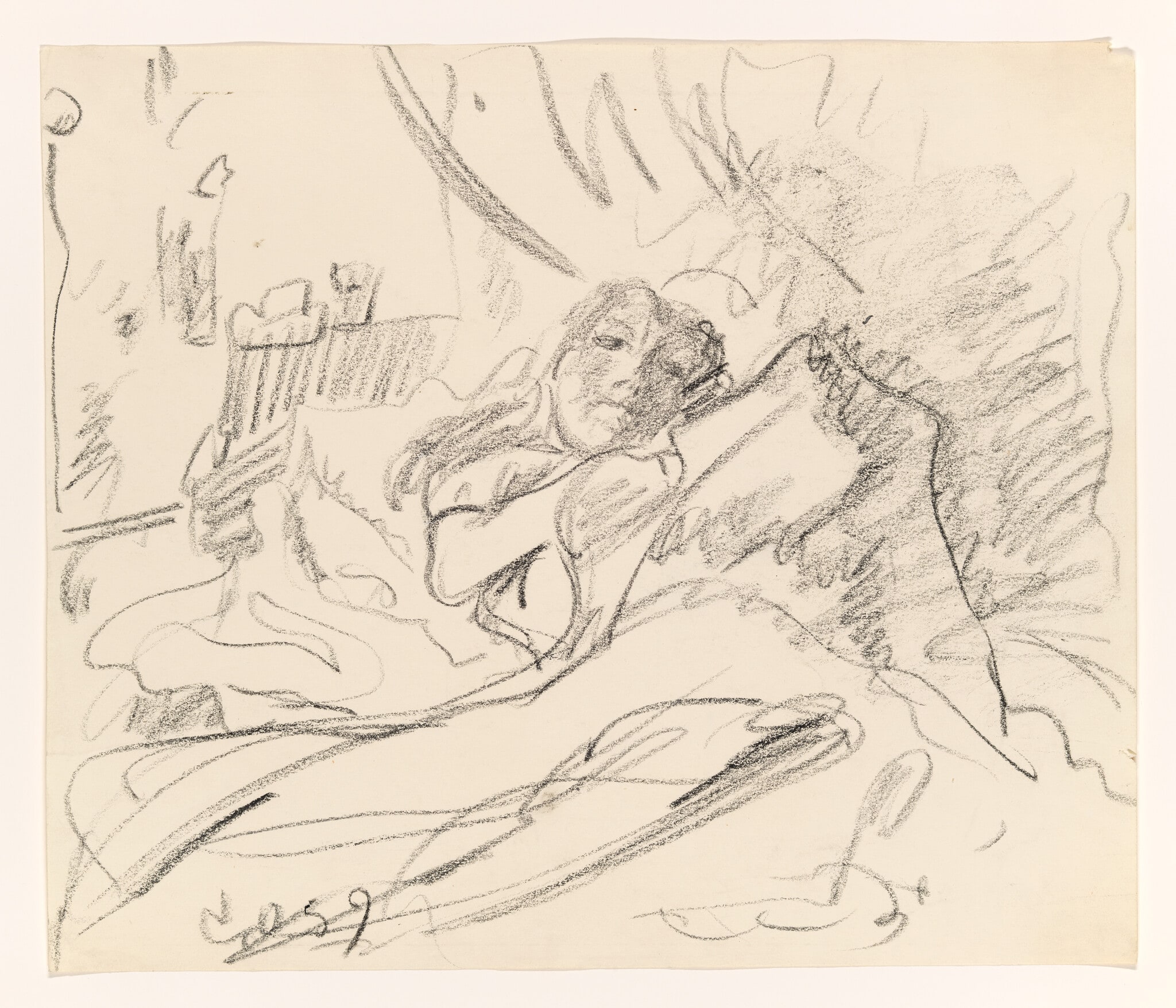 Pat Reading in Bed, Lenox