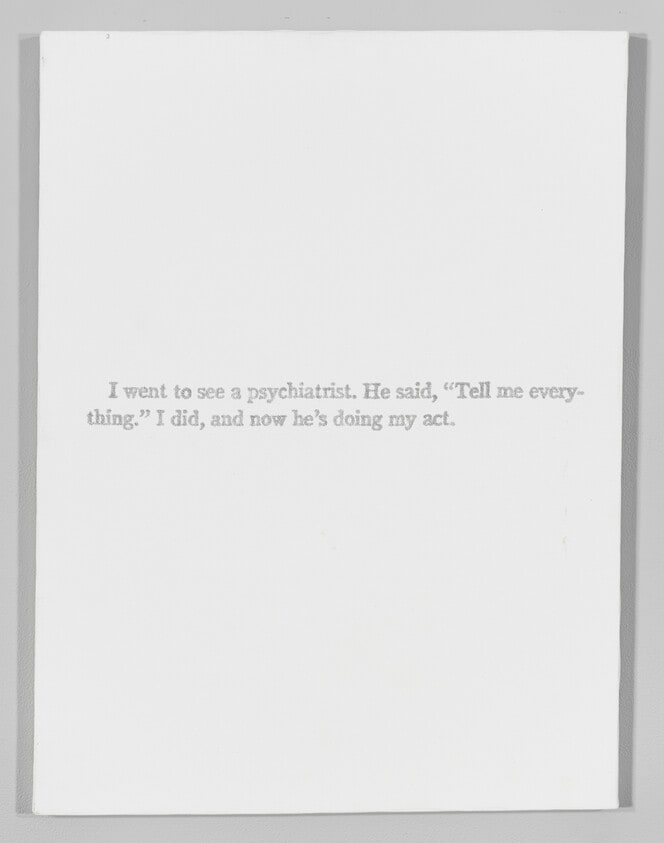 Untitled (Joke: I went to see a psychiatrist...)