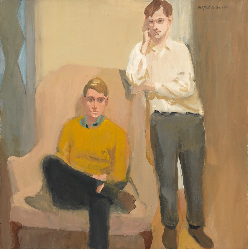 Portrait of Ted Carey and Andy Warhol