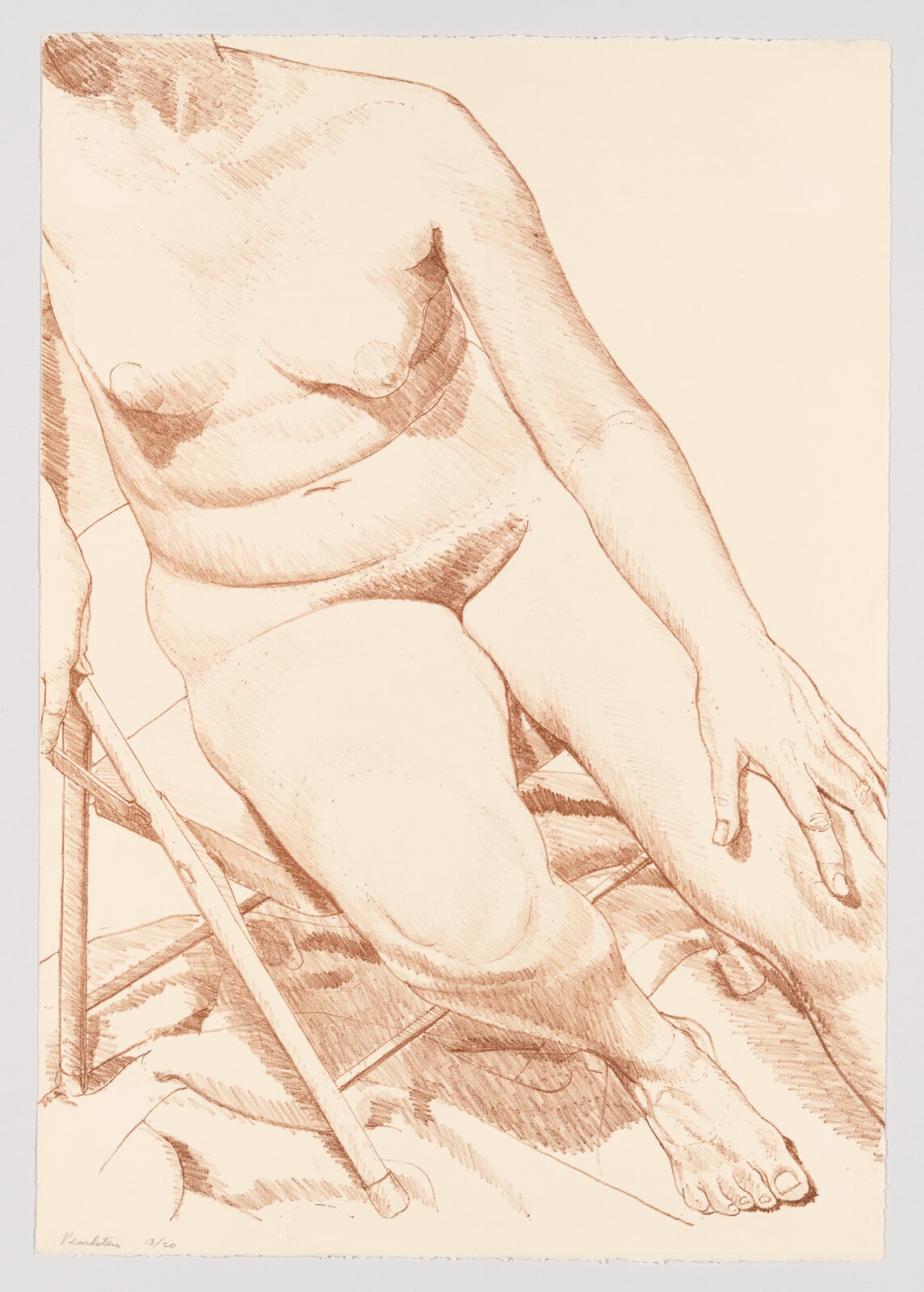 Seated Nude on Folding Chair