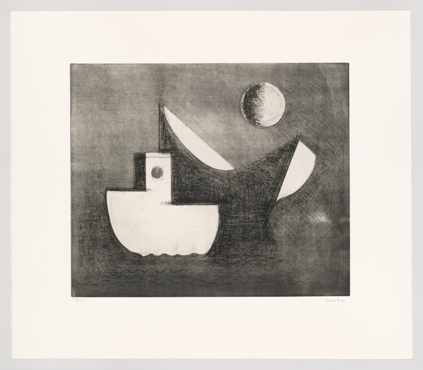Still Boats and Moon