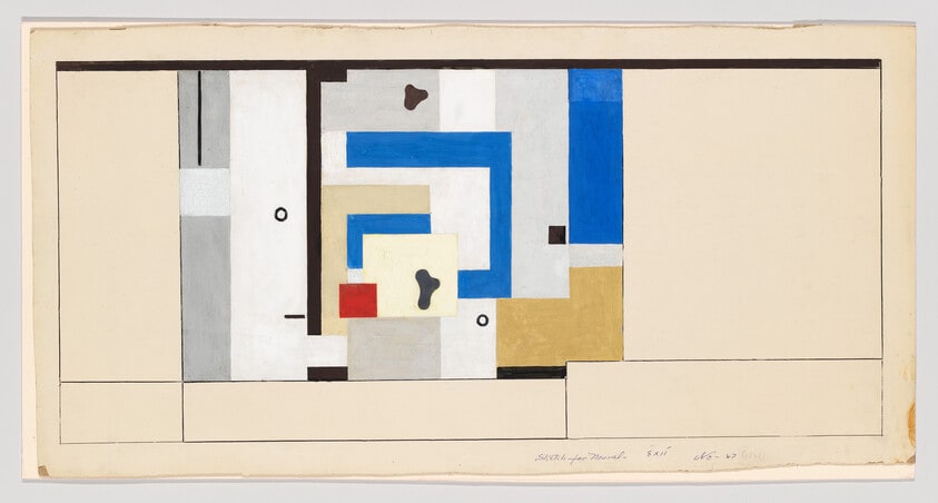 Sketch for Mural, Williamsburg Housing Project