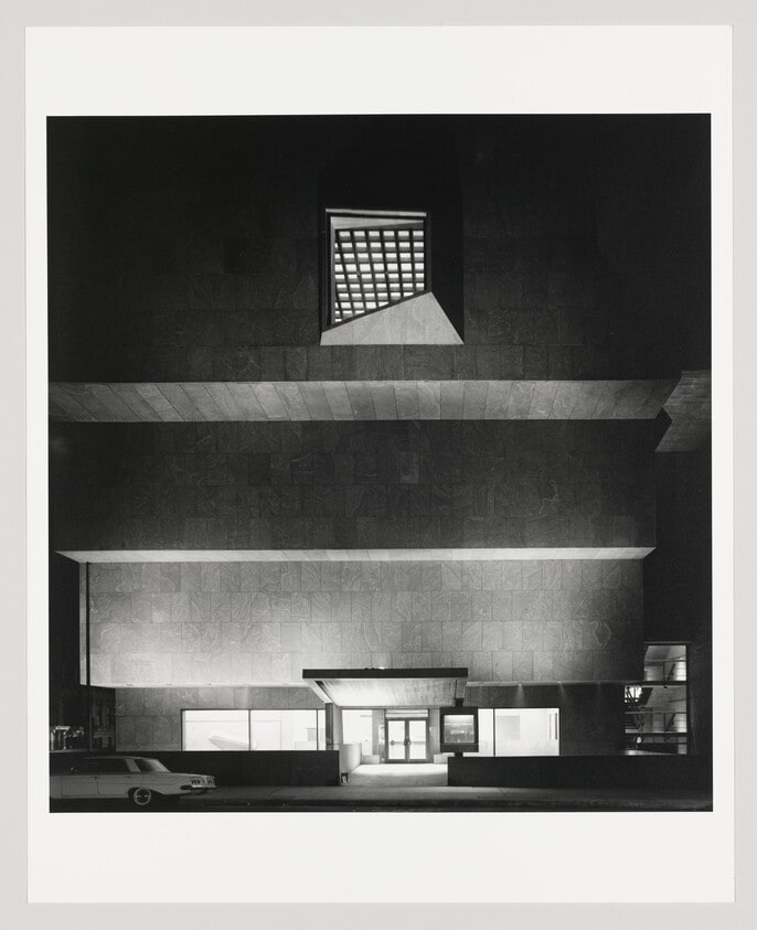 Whitney Museum of American Art (at night), New York City (1966), Architect: Marcel Breuer