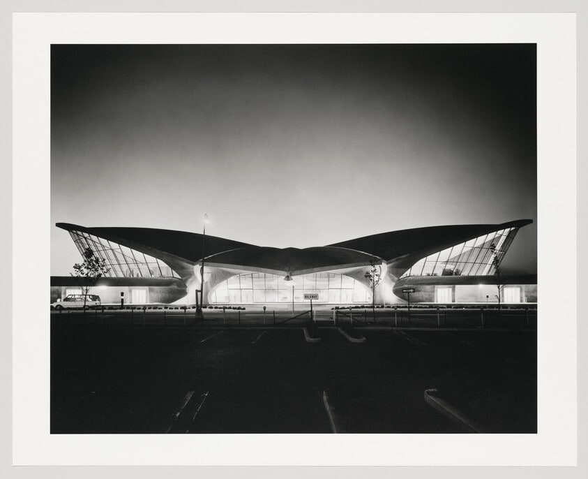 TWA Terminal (at night), Idlewild Airport, Queens (1962), Architect: Eero Saarinen and Associates