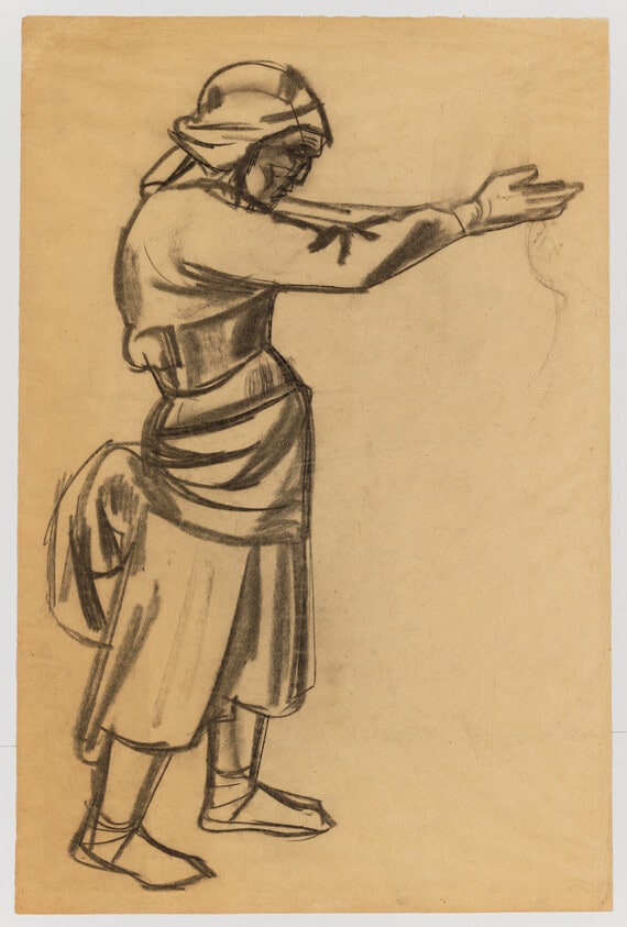 Woman with Hands Raised