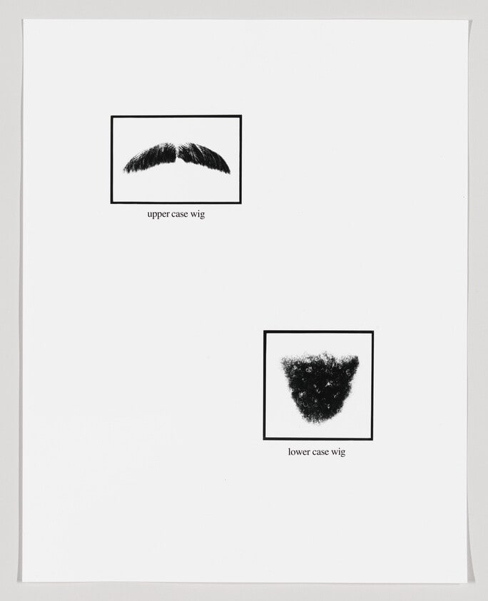 Untitled (Upper-case and Lower-case wigs)