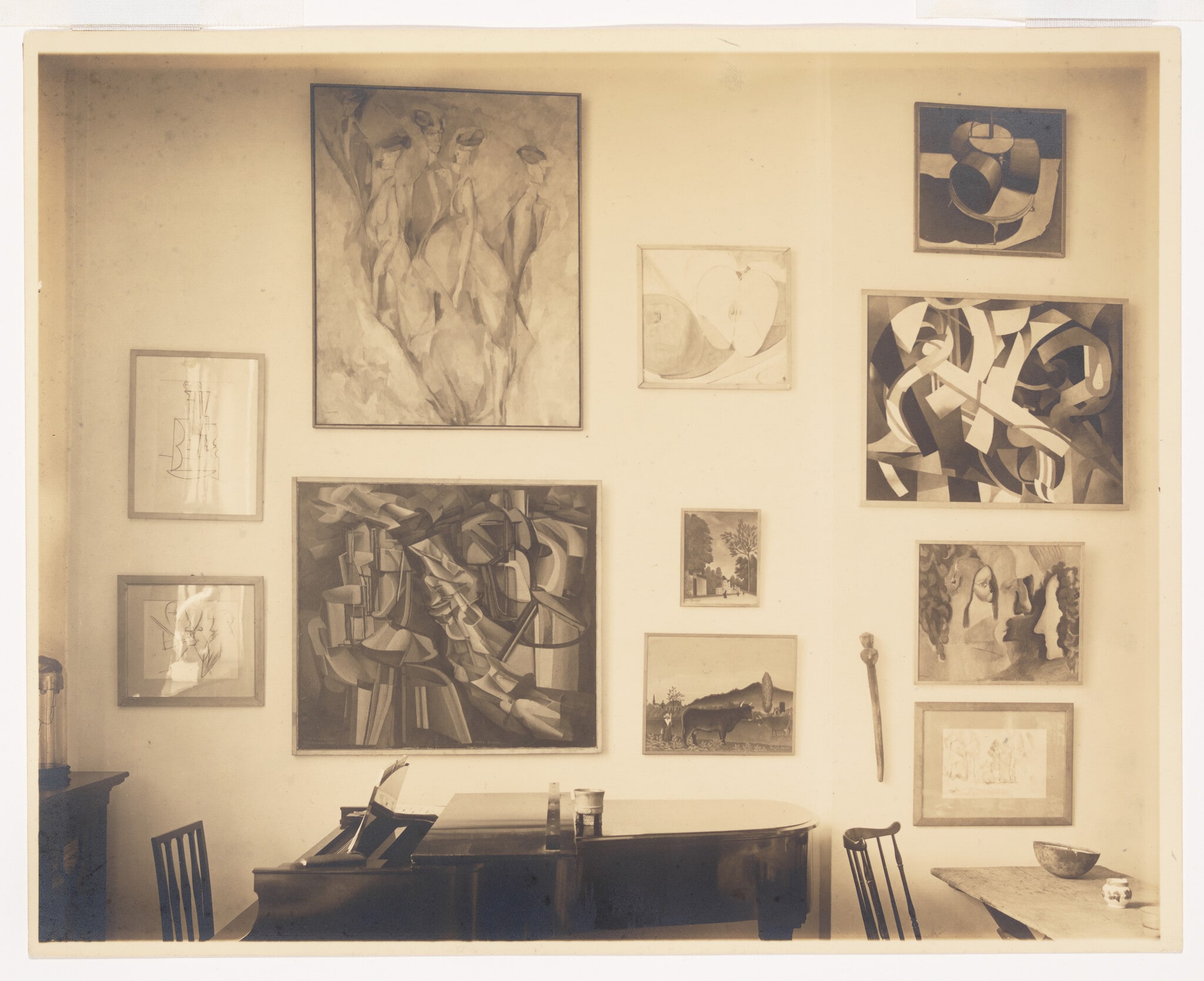 Living Room of New York Apartment of Louise and Walter Arensberg (Section of East Wall)