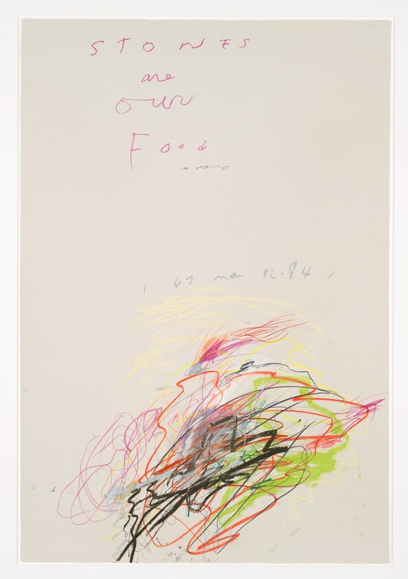 Untitled (Stones Are Our Food to Gorky)