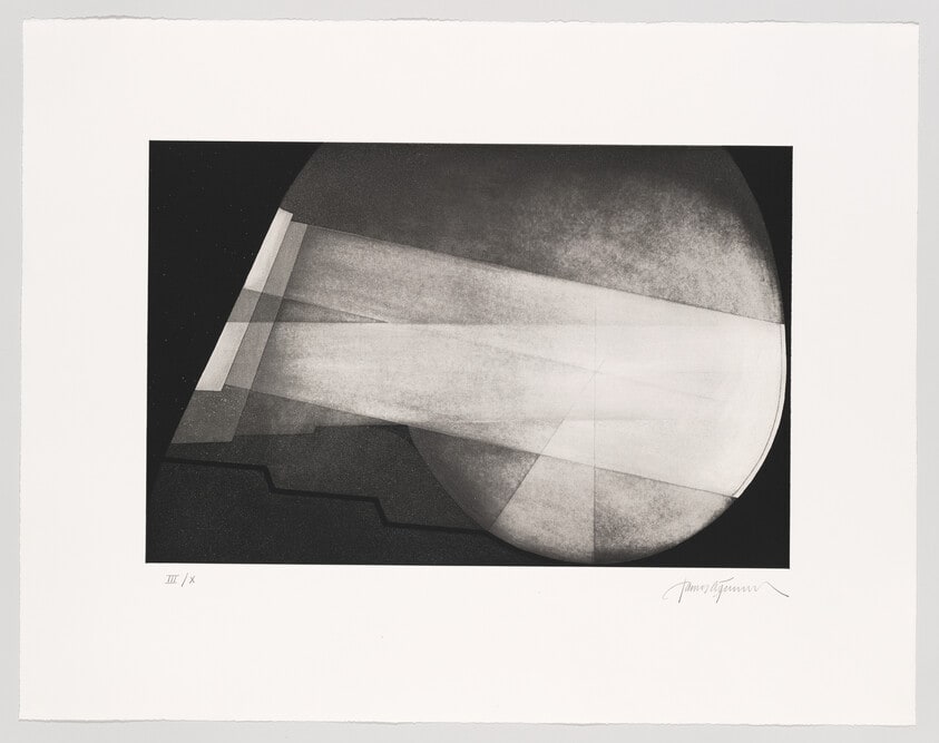 Untitled (Schematic superimposed plan and section of the West Space, Esplanade Level, Roden Crater)