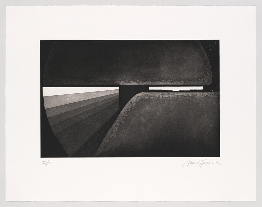 Untitled (Schematic cross-section of a sunrise at the East Space, Esplanade Level, Roden Crater)