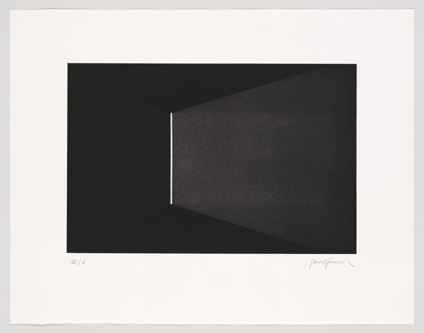 Untitled (Sun generated wedgework at the back of the East Space, Esplanade Level, Roden Crater)
