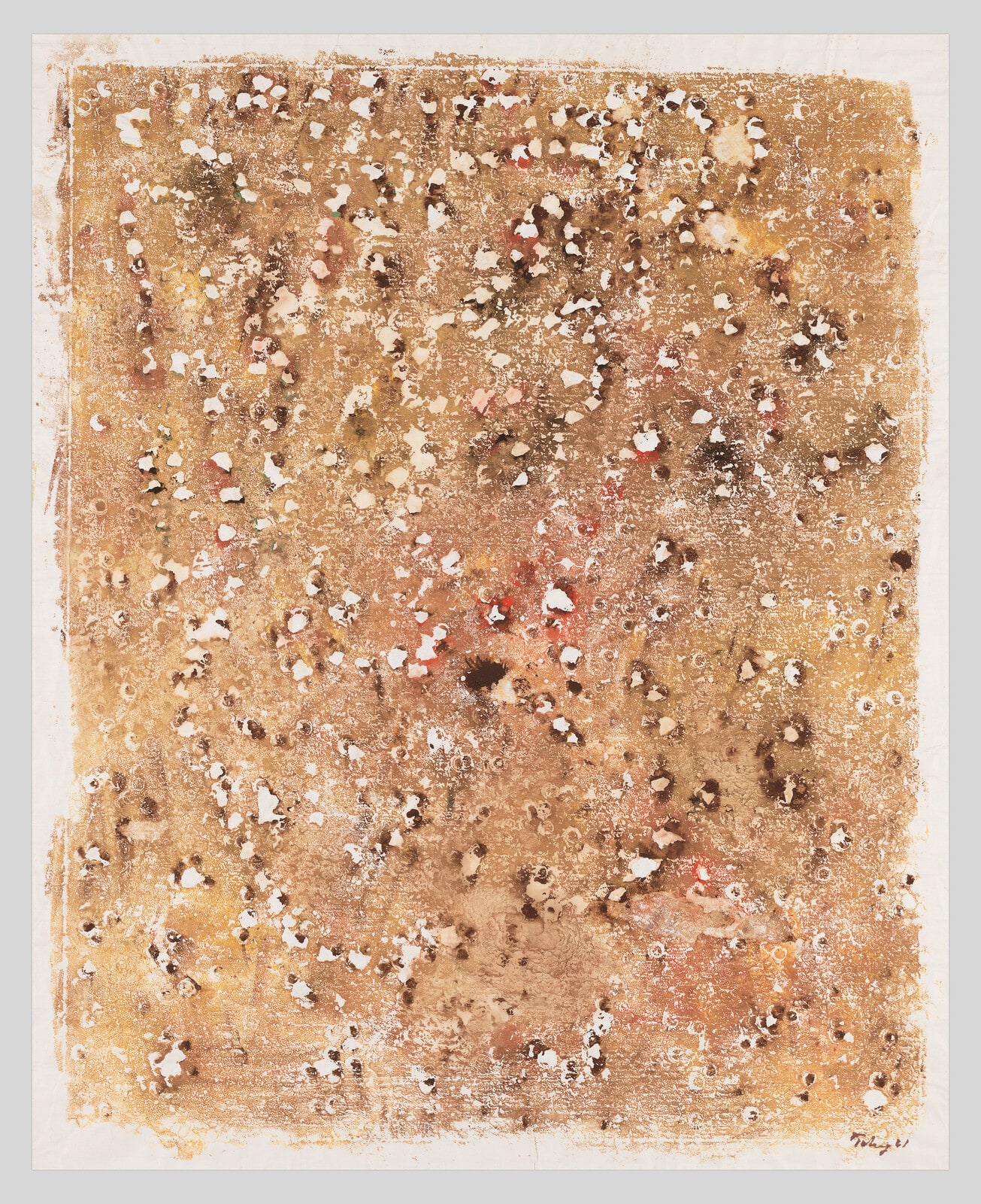 (Composition in brown and red)