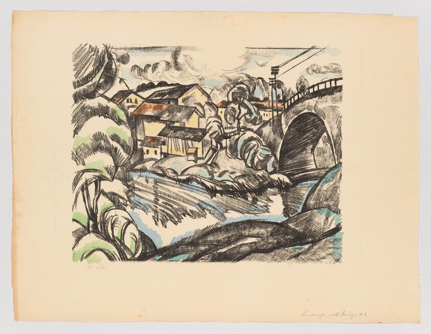 Landscape with Bridge No. 6