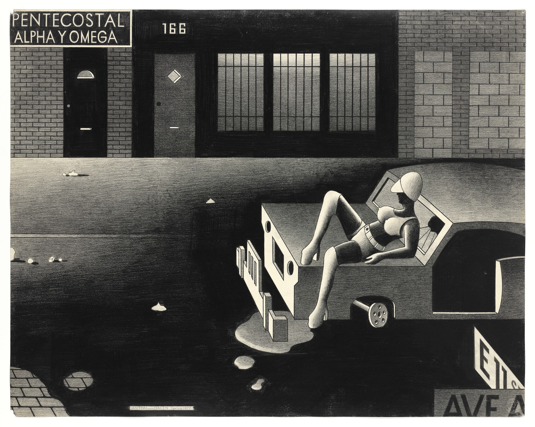 Street Woman on Car