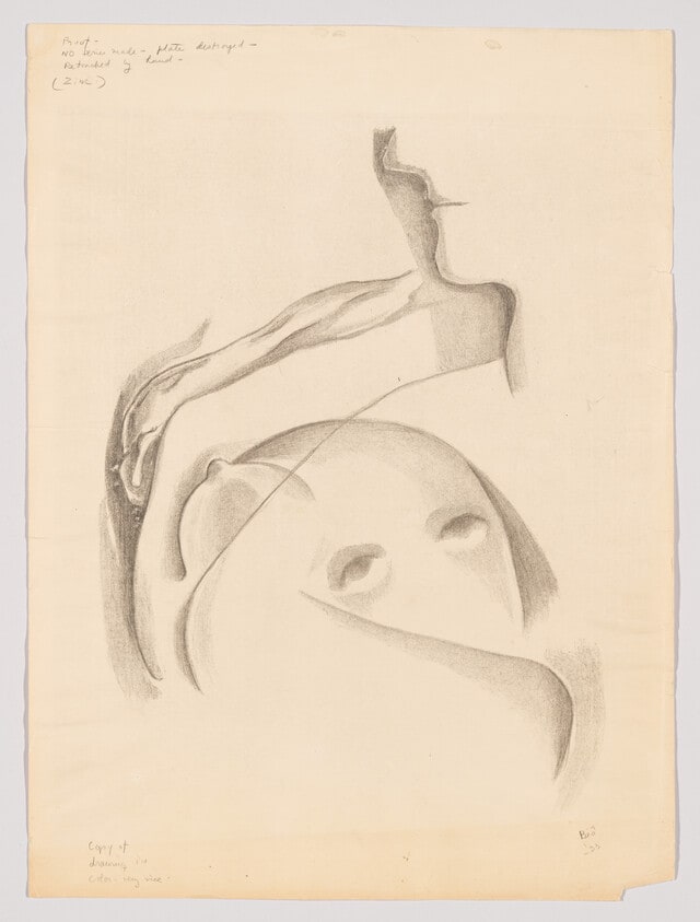 Untitled (Abstract Embracing Couple)