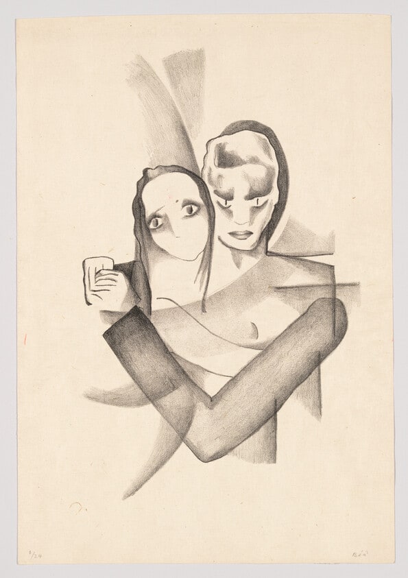 Embracing Couple (Cubist)
