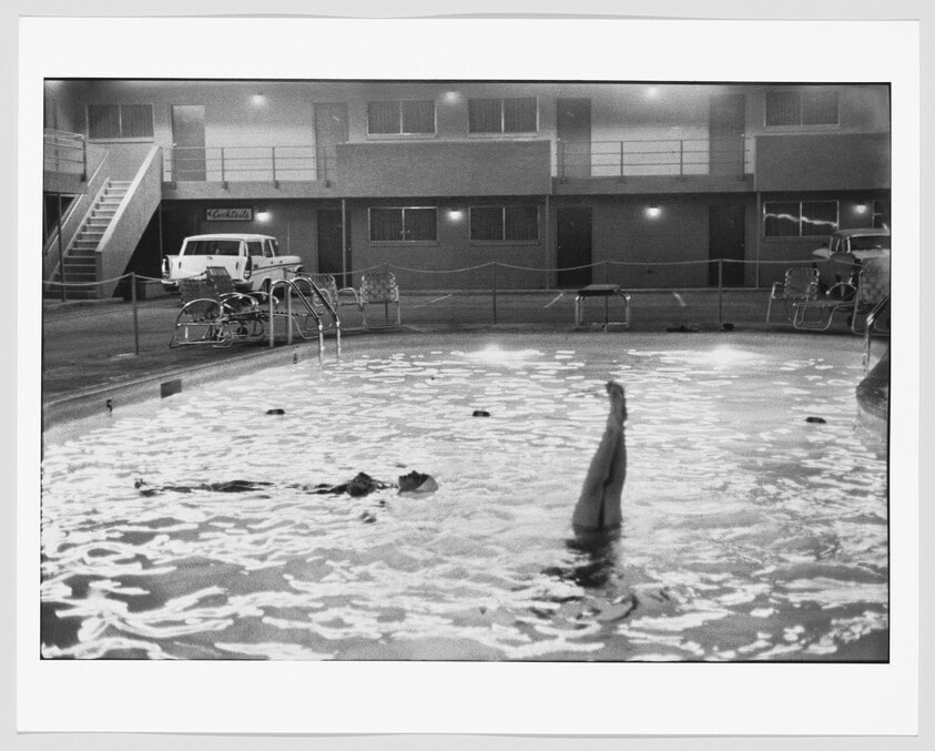 Hand-Stand in Motel Swimming Pool