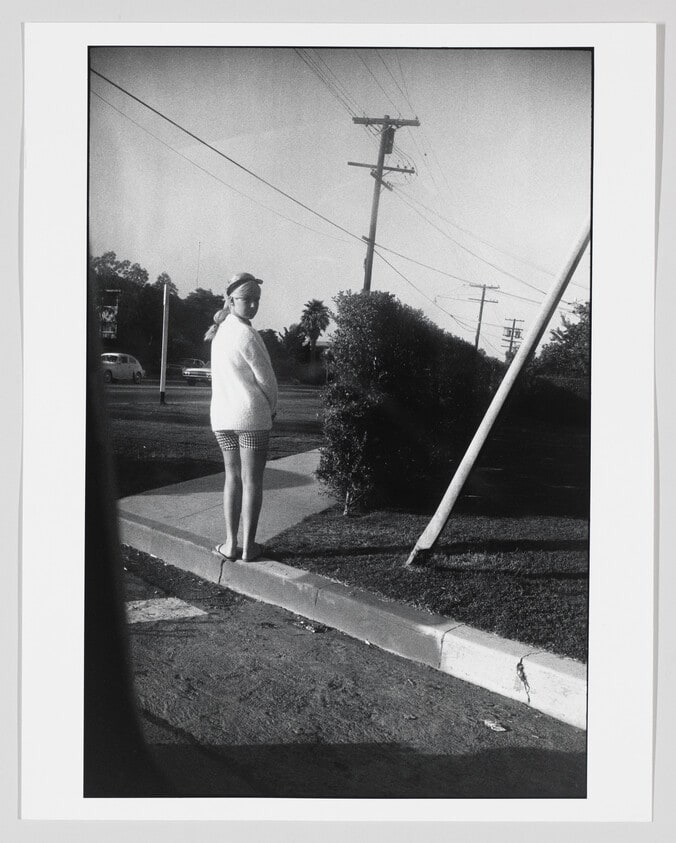 Woman on Curb, Suburbia