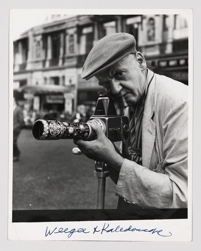 Untitled (Weegee and kaleidoscope)