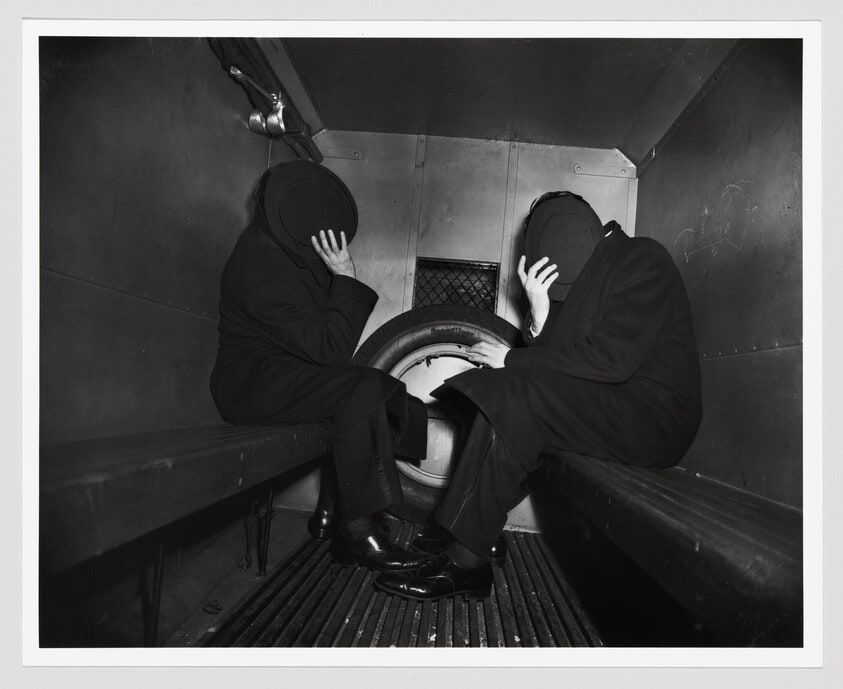 Untitled (Charles Sodokoff and Arthur Webber Use Their Top Hats to Hide Their Faces)