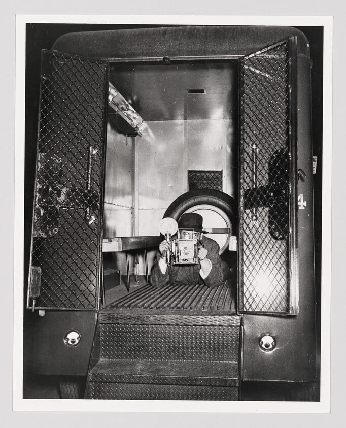 Untitled (Self portrait inside paddy wagon)