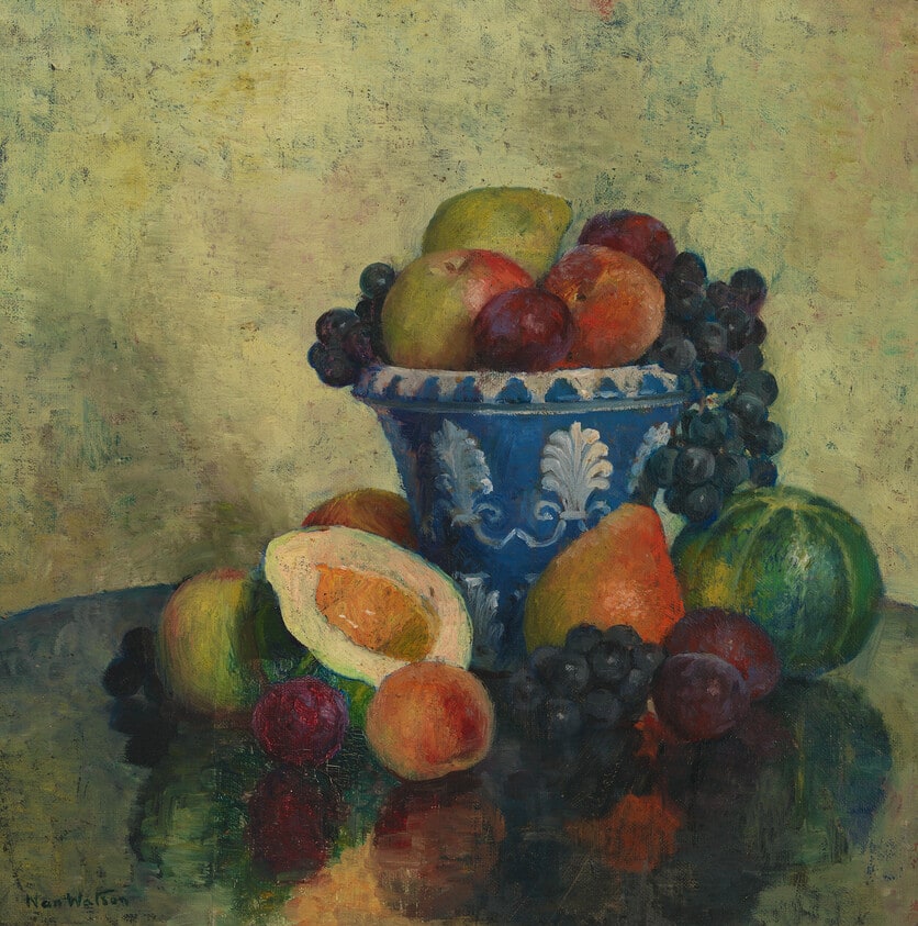 Fruit in Blue Jar
