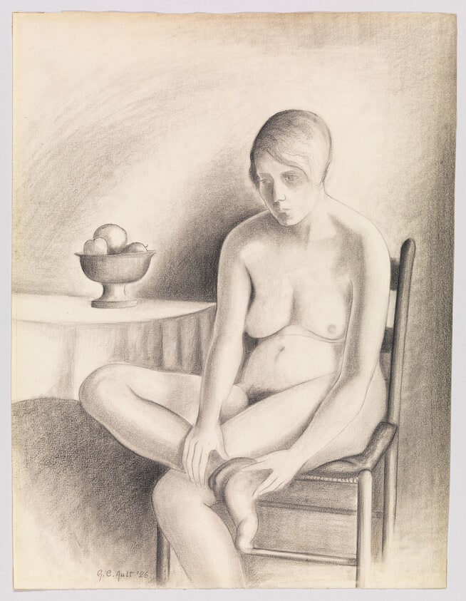 Seated figure, nude