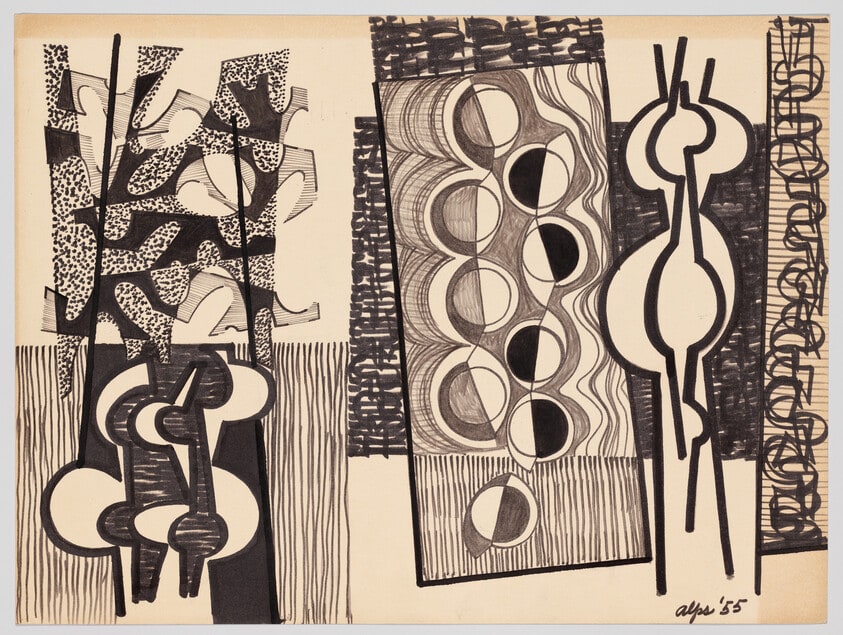 Untitled (Drawing for future collagraph)