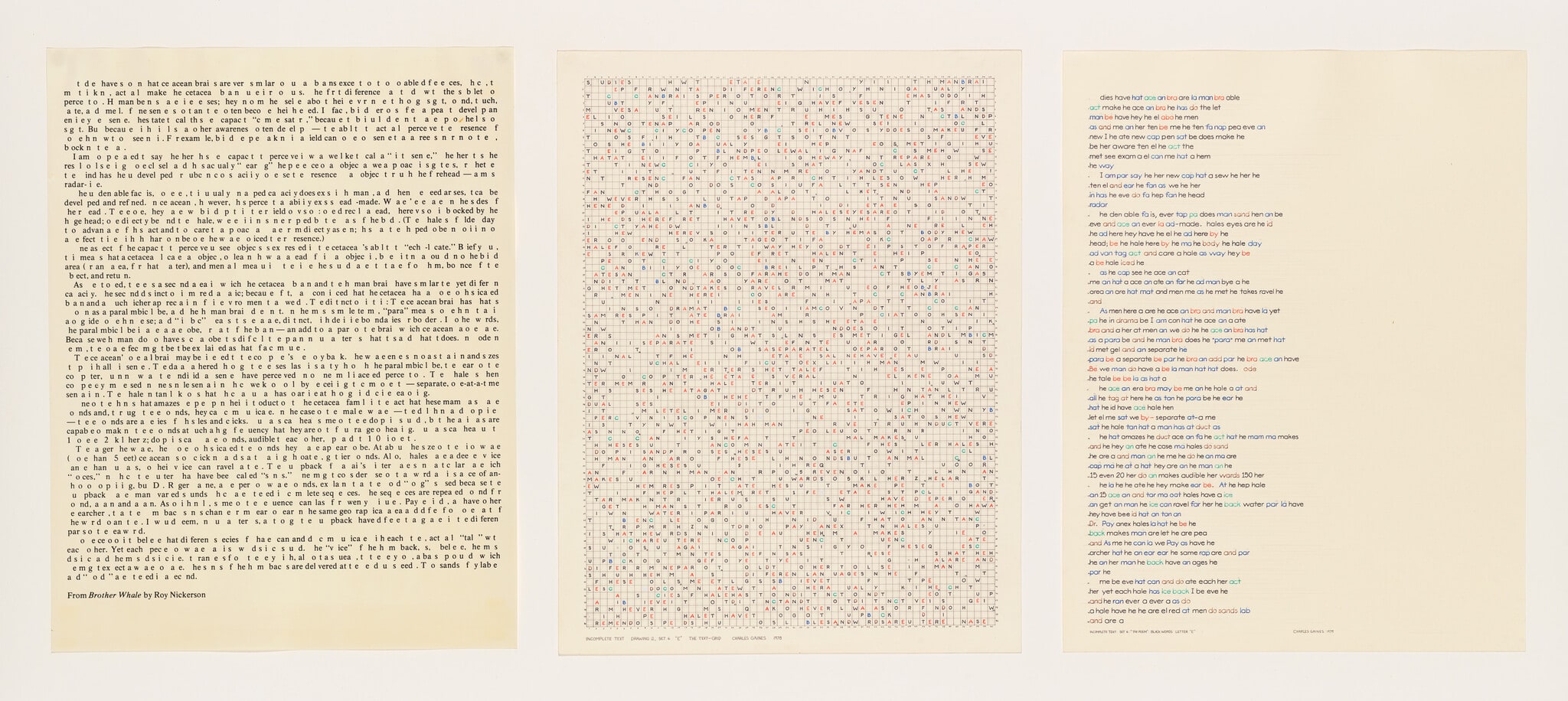 Incomplete Text #6 "E"