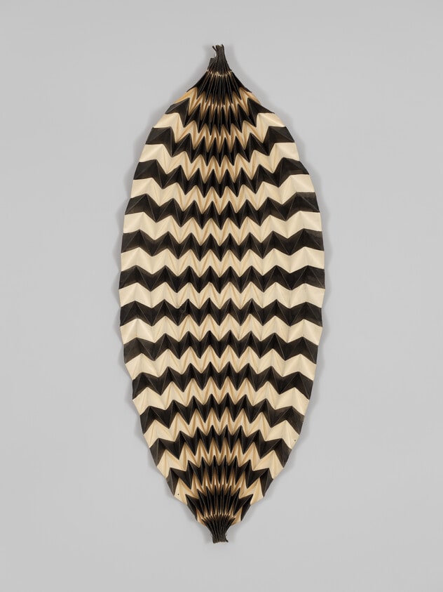 Untitled (S.691, Wall-Mounted Paperfold with Horizontal Stripes)