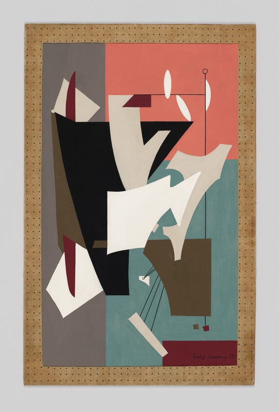Composition with White Ovals