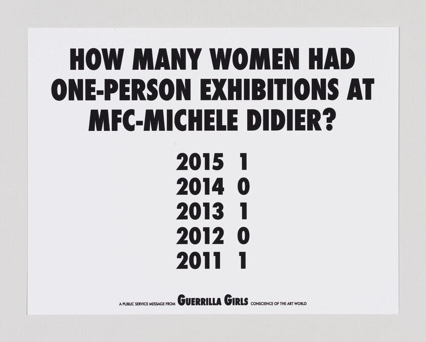 How Many Women Had One-Person Exhibitions at MFC-Michele Didier?
