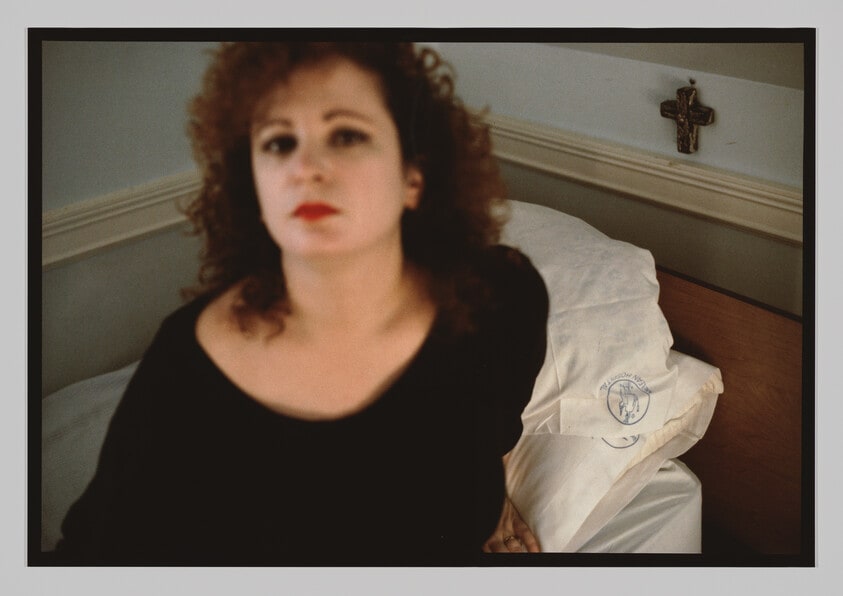Self-portrait with milagro, The Lodge. Belmont, Ma. 1988