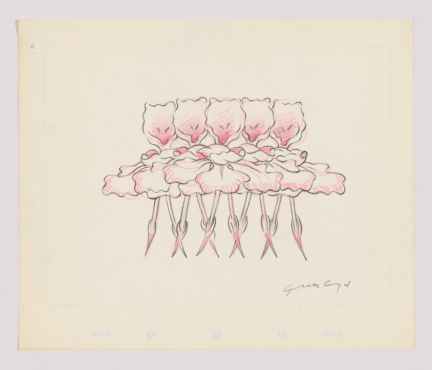 Russian Dance-Costume Drawing for Fantasia
