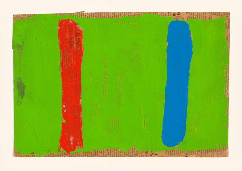 Red and Blue on Green