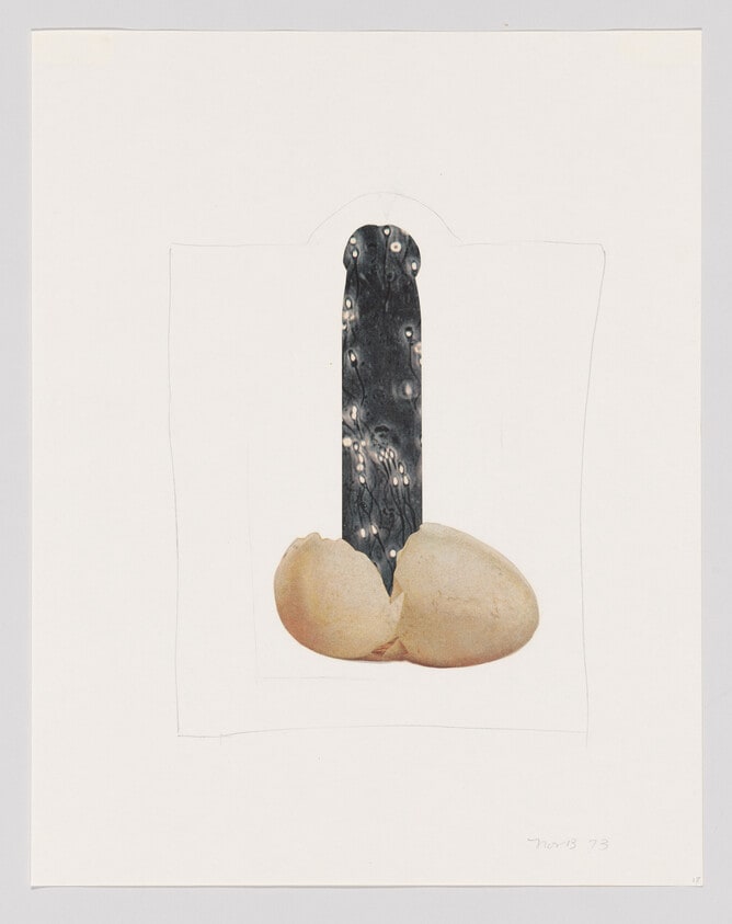 Untitled (egg and penis), 1973