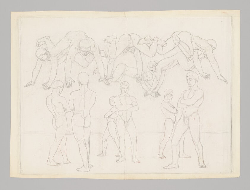 Study for Standing and Leaping Men