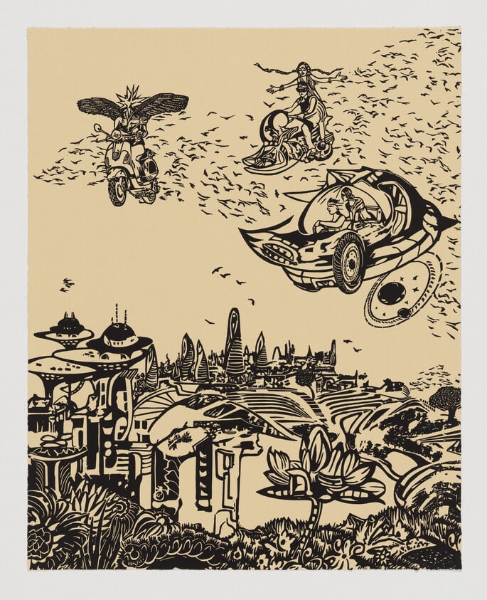 Sultana's Dream: Over the City