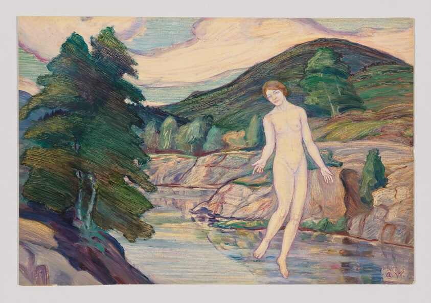 Untitled (Figure Floating on Lake)