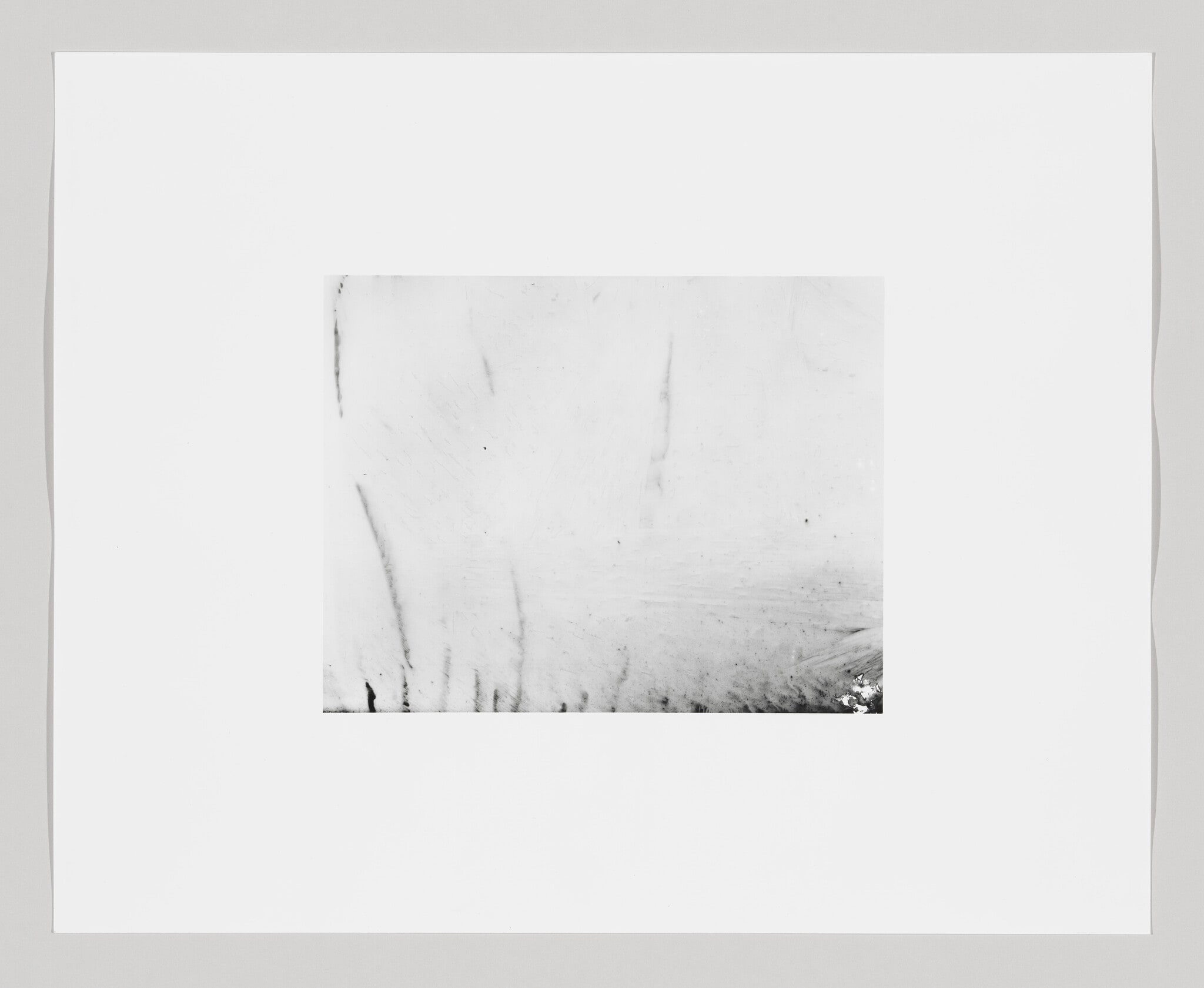 Bend the rays more sharply (Photographic print made from a negative embedded in ice at increments of ten degrees between zero and ninety.) No. 9 of 10