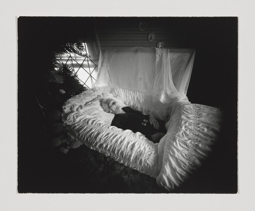 Rennie Booher in her coffin