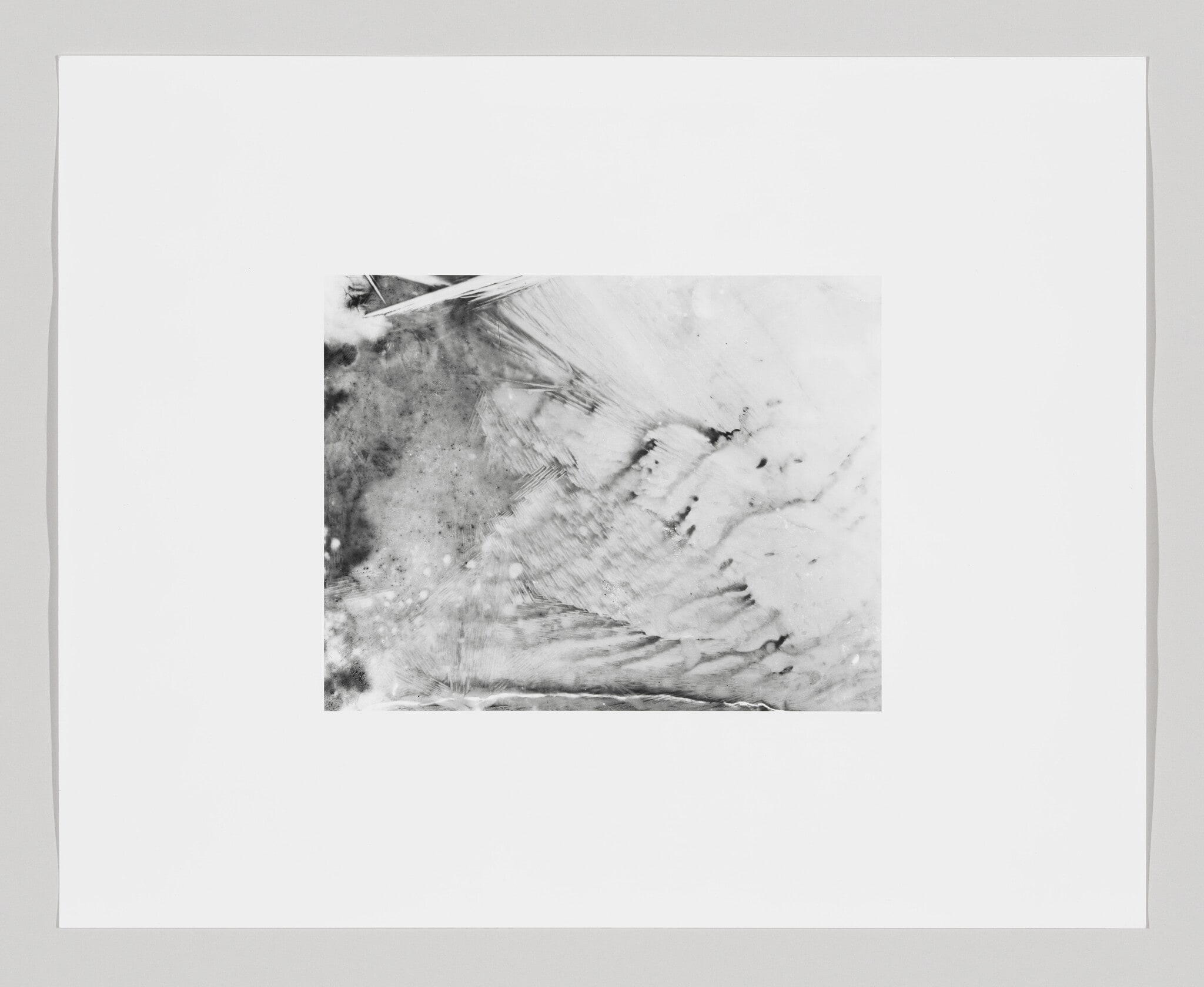 Bend the rays more sharply (Photographic print made from a negative embedded in ice at increments of ten degrees between zero and ninety.) No. 5 of 10