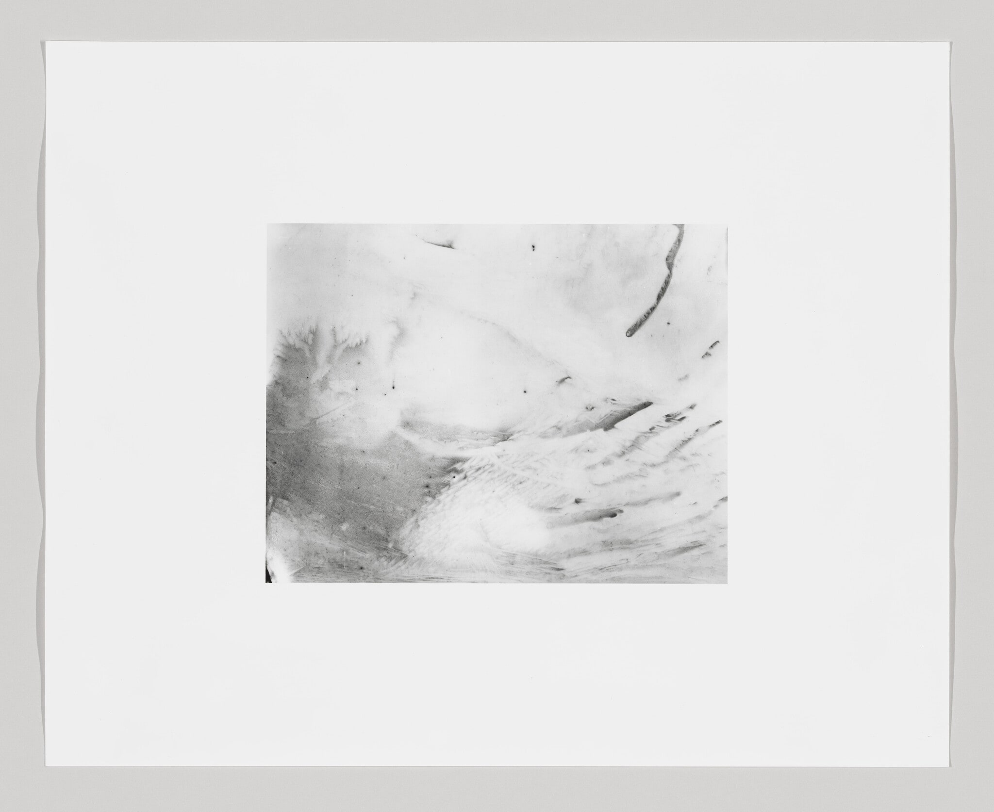 Bend the rays more sharply (Photographic print made from a negative embedded in ice at increments of ten degrees between zero and ninety.) No. 6 of 10