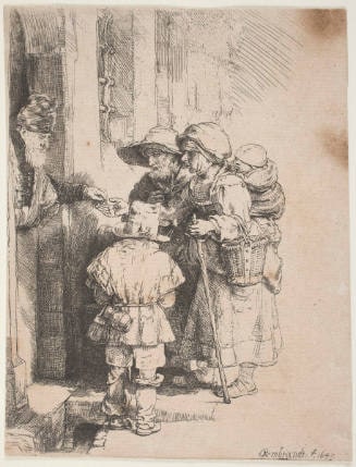 A Beggar Warming His Hands