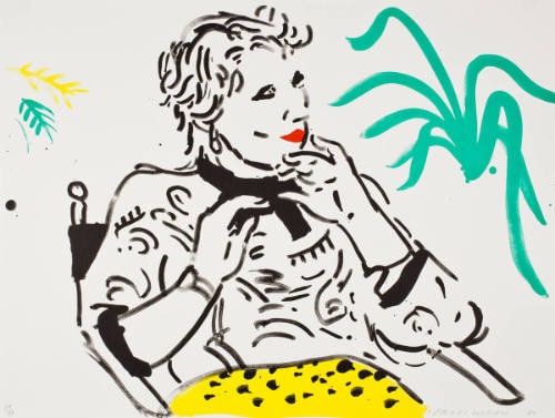 Celia with Green Plants