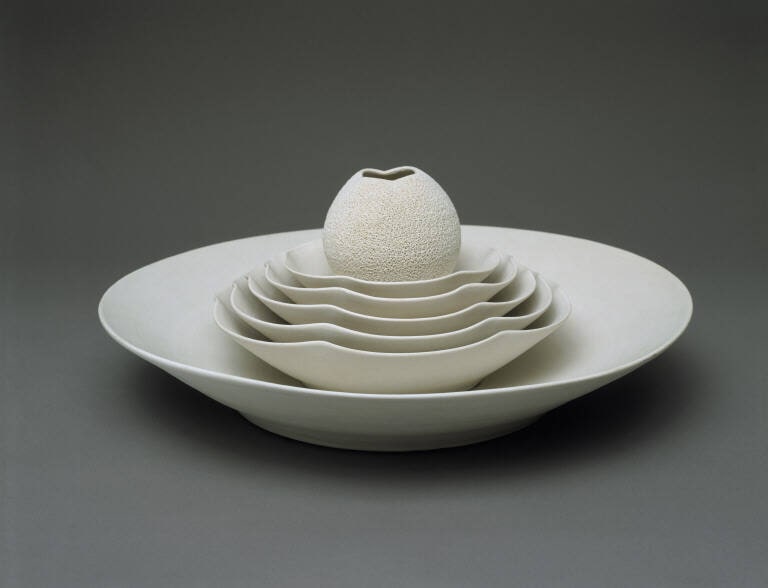 Stacked Bowls with Vase