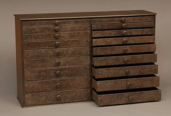 No.16 Eighteen Drawer Seed Cabinet